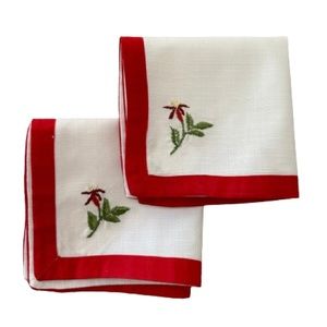 2 of New Vintage Embroidered Ladies Hanky Hankie.